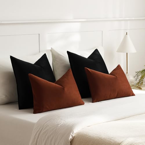 Euro Sham Covers 26x26 Black (Caviar / 26" x 26" (Pack of 2))