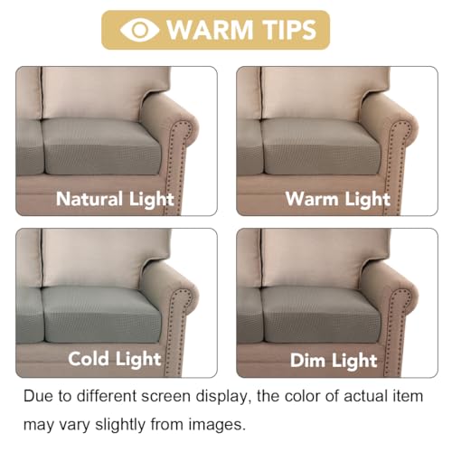 High Stretch Couch Cushion Covers (Taupe)