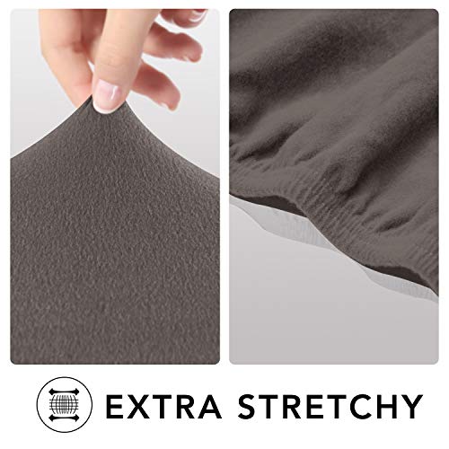 Super Stretch Chair Covers Fleece Couch Covers for Sofa Taupe (Small Chair / Taupe)