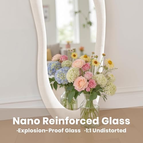 Full Length Mirror (Creamy White / 63"L x 24"W)