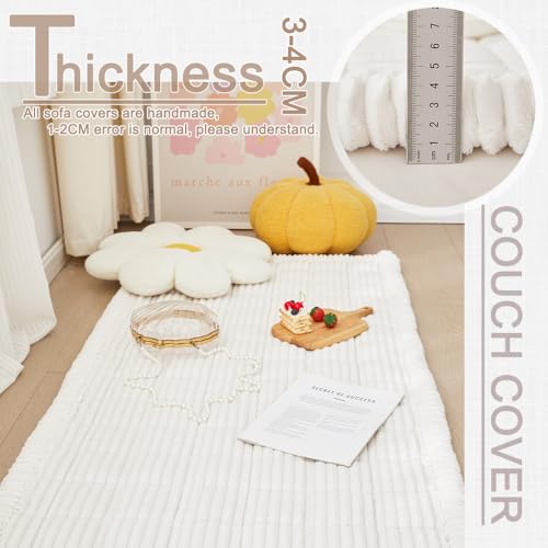 Couch Covers for Dogs Washable (White / 27.6" X 70.9")