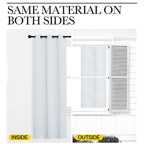 Greyish White Blackout Curtains for Bedroom 42" w x 68" L 2 Panels (Greyish White / 42"W x 68"L (Pack of 2))