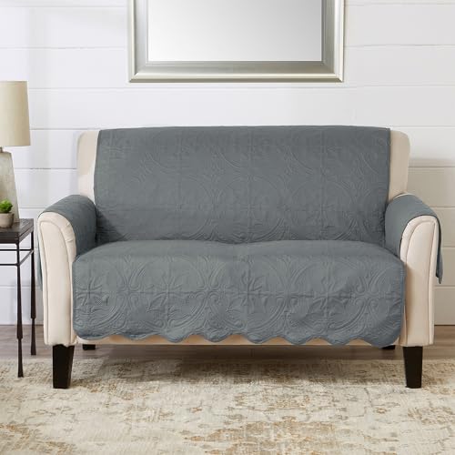 Reversible Loveseat Cover (Loveseat / Mirage Gray / Flax)