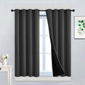 Charcoal Grey 100% Blackout Curtains 45 Inches Long 52" Wide 2 PCS (52"W x 45"L (Pack of 2) / Charcoal Grey)