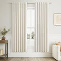 100% Blackout Linen Curtains for Bedroom 72 Inches Long Natural Cream Black Out Curtain Back Tab Thermal Insulated Room Darkening Window Drapes for Living Room 2 Panels Beige Ivory 42x72 (Cream / 42"W x 72"L (Pack of 2))