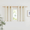 Linen 36 inch Curtains for Kitchen Window (Natural / 42"W x 36"L (Pack of 2))