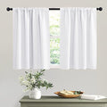 Curtains for Bedroom Living Room Nursery Office 63 inches Long (Pure White / 34"W x 63"L (Pack of 2))