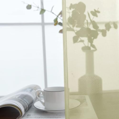 Basic Rod Pocket Sheer Voile Window Curtain Panels Sage Green 1 Pair 2 Panels 52 Width 108 Inch Long for Kitchen Bedroom Children Living Room Yard（Sage Green (Sage Green / 52"W x 108"L (Pack of 2))