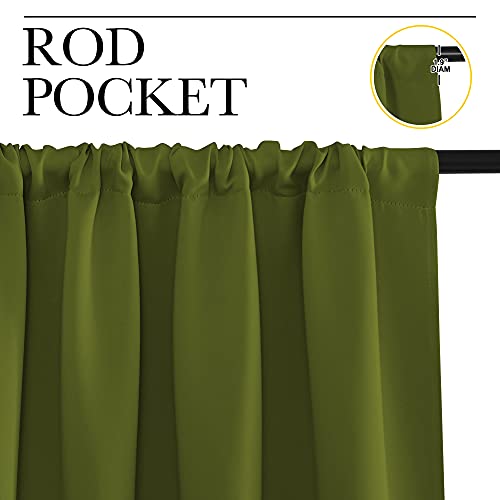 RV Blackout Curtains for Camper Windows (Olive / 29"W x 50"L (Pack of 2))