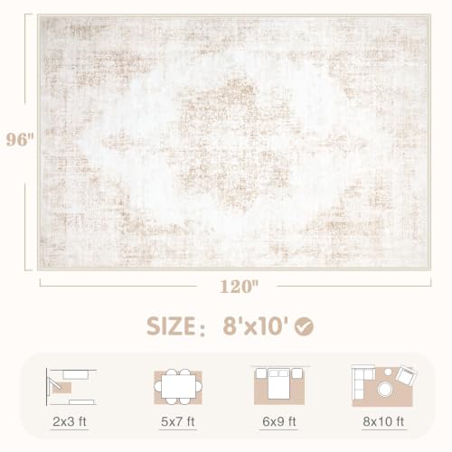 Area Rugs 8x10 Vintage Rug (Beige / 8' X 10' (Rectangular))