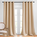Blackout Curtains & Drapes for Living Room (Biscotti Beige / 52"W x 90"L (Pack of 2))