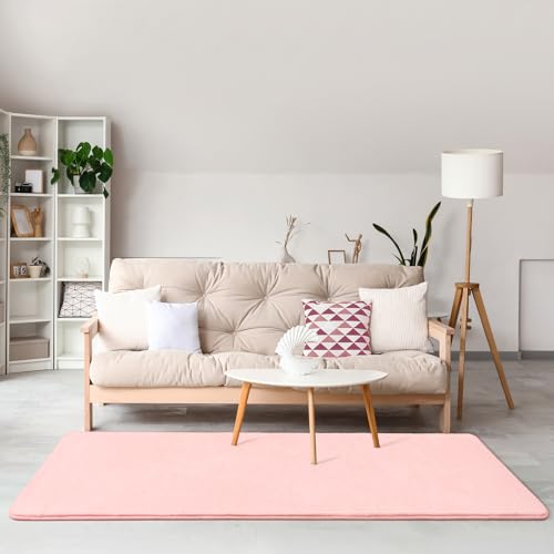 Modern Soft Hallway Runner Rug (2' x 6' (Runner) / Pink)