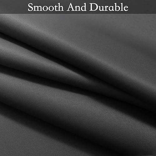 Ombre Black to Grey White Curtains for Living Room 70Wx84L (70"W x 84"L (Pack of 2) / Black)