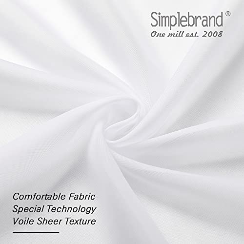 White Tier Curtains for Kitchen 24 Inches Long 2 PaSet (White / 42"W x 24"L (Pack of 2))