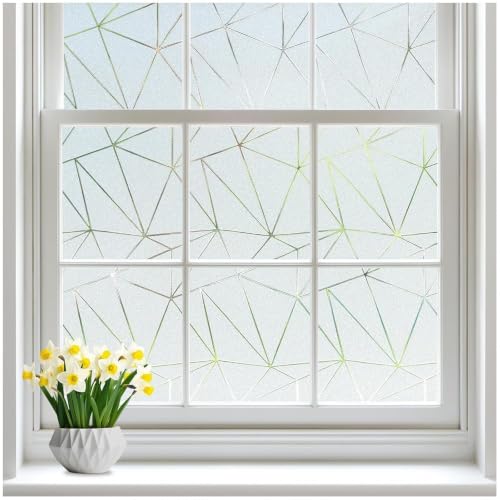 Static Cling Window Privacy Film (Frosted Triangle / 17.5" X 157.4")