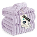Soft King Size Blankets for Bed Lavender Fog 108"x90" (Lavender Fog / King)