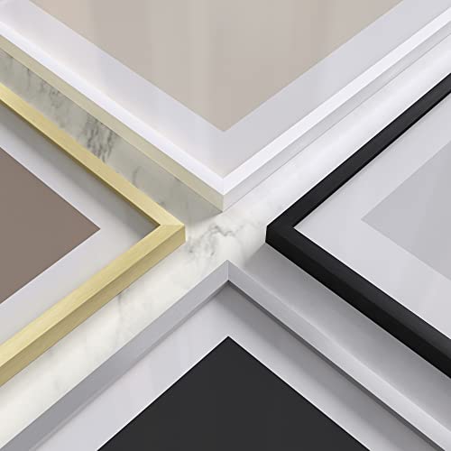 20x20 Silver Metal Picture Frames Matted to 16x16 (Set of 09 / Silver Metal / 20x20 in)