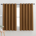 Blackout Curtain Panels for Bedroom (Gold Brown / 70"W x 63"L (Pack of 2))