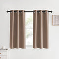 Blackout Small Curtains for Bedroom (Cappuccino / 34"W x 40"L (Pack of 2))
