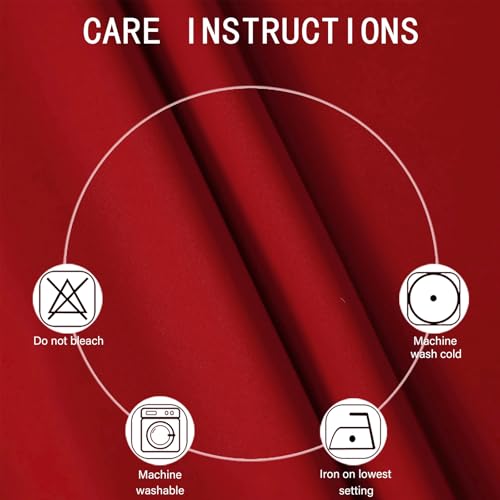 Blackout Curtains 66 x 72 Inch Long Bright Red Curtains Set of 2 Panels Room Darkening Curtains for Bedroom and Living Room (Bright Red / 66"W x 72"L (Pack of 2))