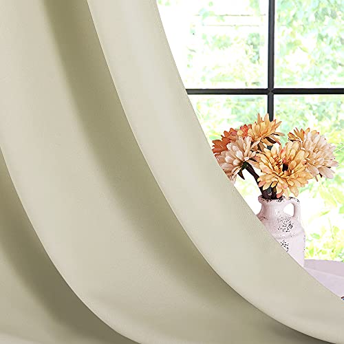 Room Darkening Curtain Panels for Cafe (Beige / 70"W x 63"L (Pack of 2))