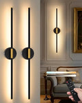 40" Battery Operated Wall Sconce Set of 2 (Black Gold / 40 Inch (2 Pack))