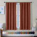 Ava Terracotta Blackout Curtains for Bedroom 63 Inch Length 2 Panels (Terracotta / 40"W x 63"L (Pack of 2))