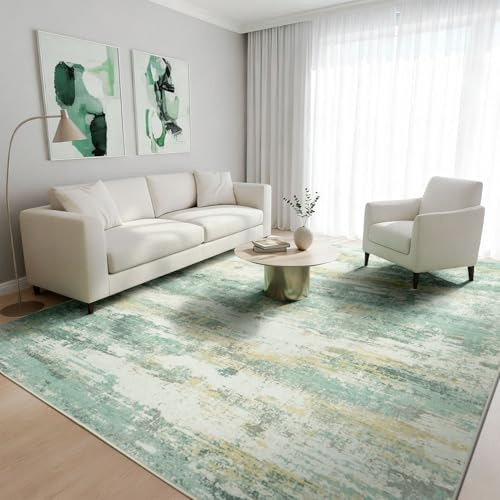 8x10 Area Rugs for Living Room (Green Cream / 8' x 10' (Rectangular))