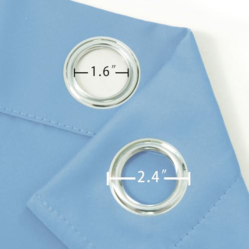 Blackout Curtains 40 x 63 inch (Sky Blue / 40"W x 63"L (Pack of 2))