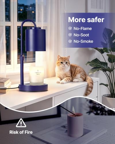 Dimmable Candle Warmer Lamp with Timer (Blue)
