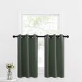 Valances and Tiers for Bathroom Kitchen Farmhouse for Christmas (Dark Mallard / 42"W x 36"L (Pack of 2))