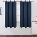 Navy Blue Blackout Curtains 40 x 63 Inch Length (Navy / 40"W x 63"L (Pack of 2))