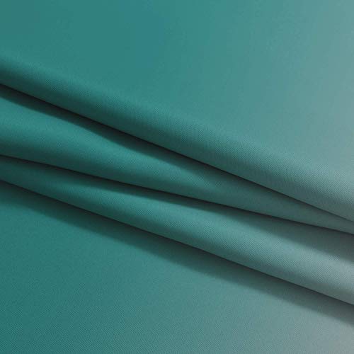 Ombre Curtains Teal and Greyish White for Living Room (52"W x 84"L (Pack of 2) / Teal)