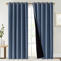 100% Blackout Curtains 84 inches Long (Stone Blue / 70"W x 84"L (Pack of 2))