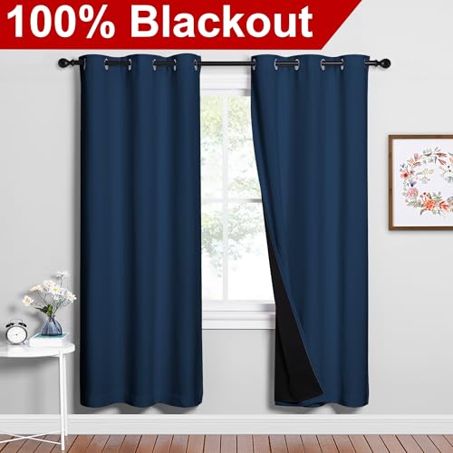 Moroccan Blue Full Shade Curtain Panels (Moroccan Blue / 42"W x 72"L (Pack of 2))
