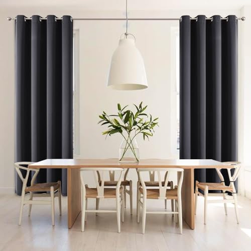 Custom Blackout Curtain for Bedroom and Living Room (Custom / Dark Grey)
