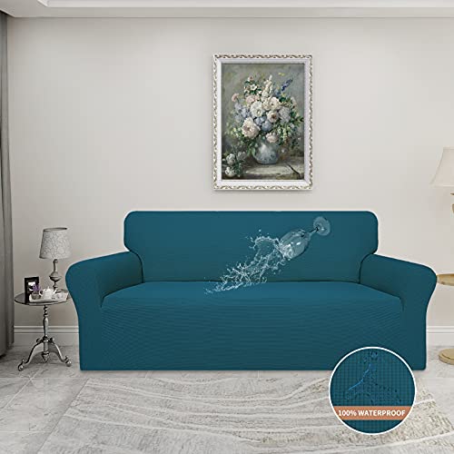 100% Waterproof Couch Cover (Peacock Blue / Sofa)