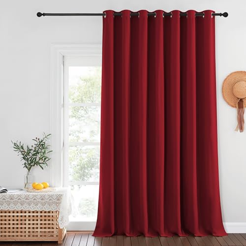 Burgundy Red Blackout Curtains for Bedroom (Burgundy Red / 100"W x 132"L (Pack of 1))