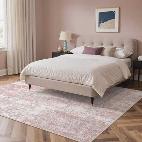 Area Rugs 9x12 for Living Room (Pink Grey / 9' x 12' (Rectangular))