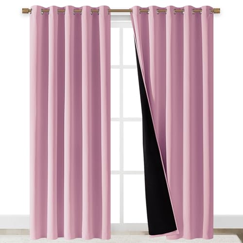 Total Shade Curtains and Draperies (Crystal Pink / 70"W x 95"L (Pack of 2))