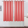 Coral Blackout Curtains 66 x 63 Inch Length (Coral / 66"W x 63"L (Pack of 2))