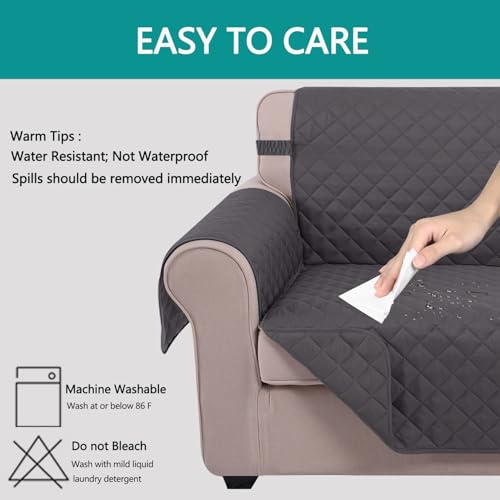 Large Sofa Cover Reversible Couch Cover for Dogs (Dark Grey/Dark Grey / 78"sofa Xl - Xl Large)