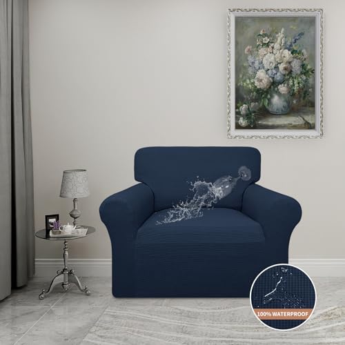 100% Waterproof Chair Couch Cover (Dark Blue / Chair)