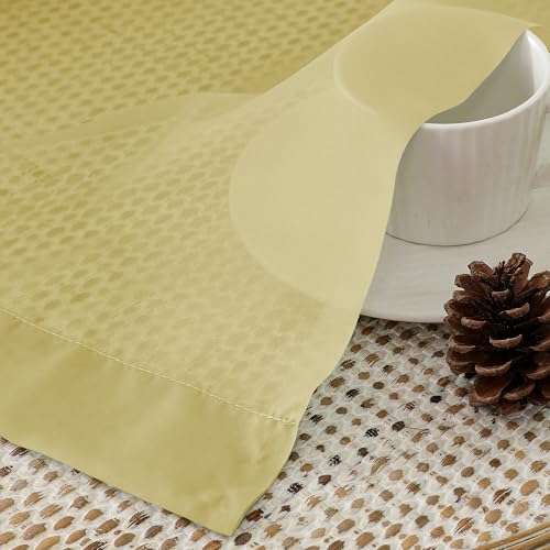Yellow Sheer Curtains 54 Inch Length 2 Panels Set (42"W x 54"L (Pack of 2) / Yellow)
