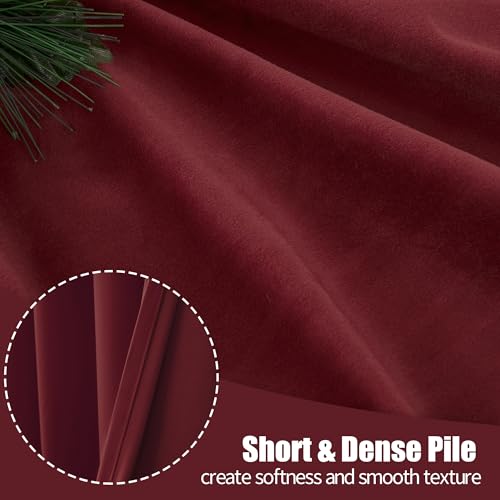 Extra Long Velvet Curtains 108 Inch Length for Living Room (Burgundy / 52"W x 108"L (Pack of 2))