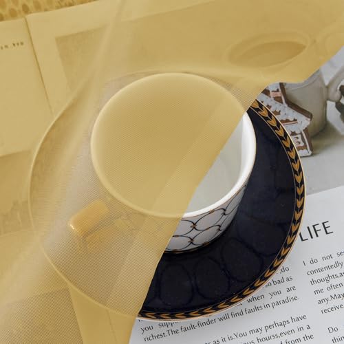 Gold Sheer Curtains 78 Inches Long 2 Panels (Gold / 42"W x 78"L (Pack of 2))