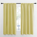 Kitchen Curtains (Paler Yellow / 42"W x 54"L (Pack of 2))