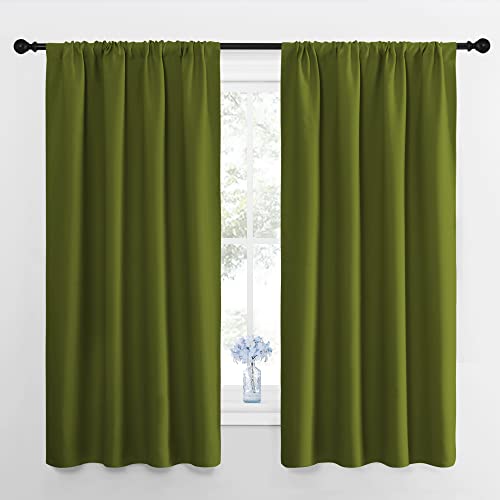 RV Blackout Curtains for Camper Windows (Olive / 29"W x 50"L (Pack of 2))