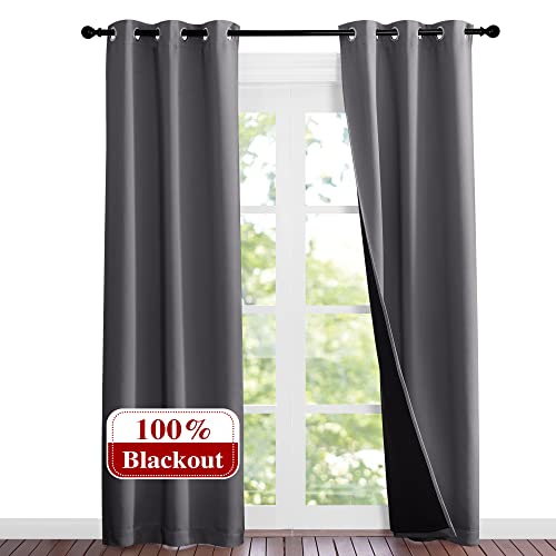 Grey Full Shade Curtain Panels (Grey / 37"W x 84"L (Pack of 2))