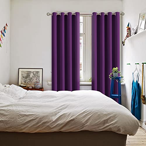 Blackout Curtains (Purple / 52"W x 95"L (Pack of 2))